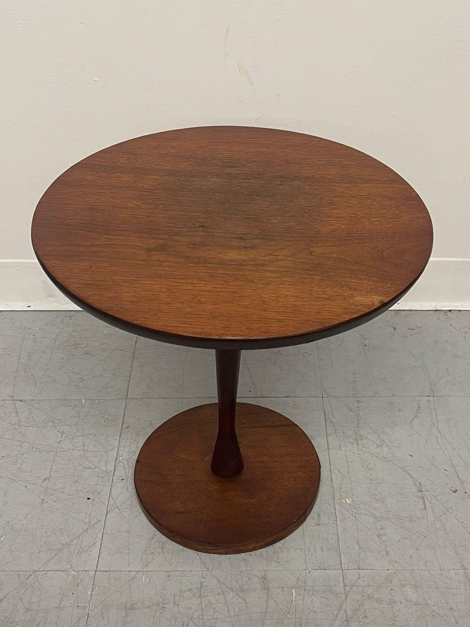 Mid-Century Modern Vintage Mid Century Modern Atomic Circular Accent Side Table For Sale
