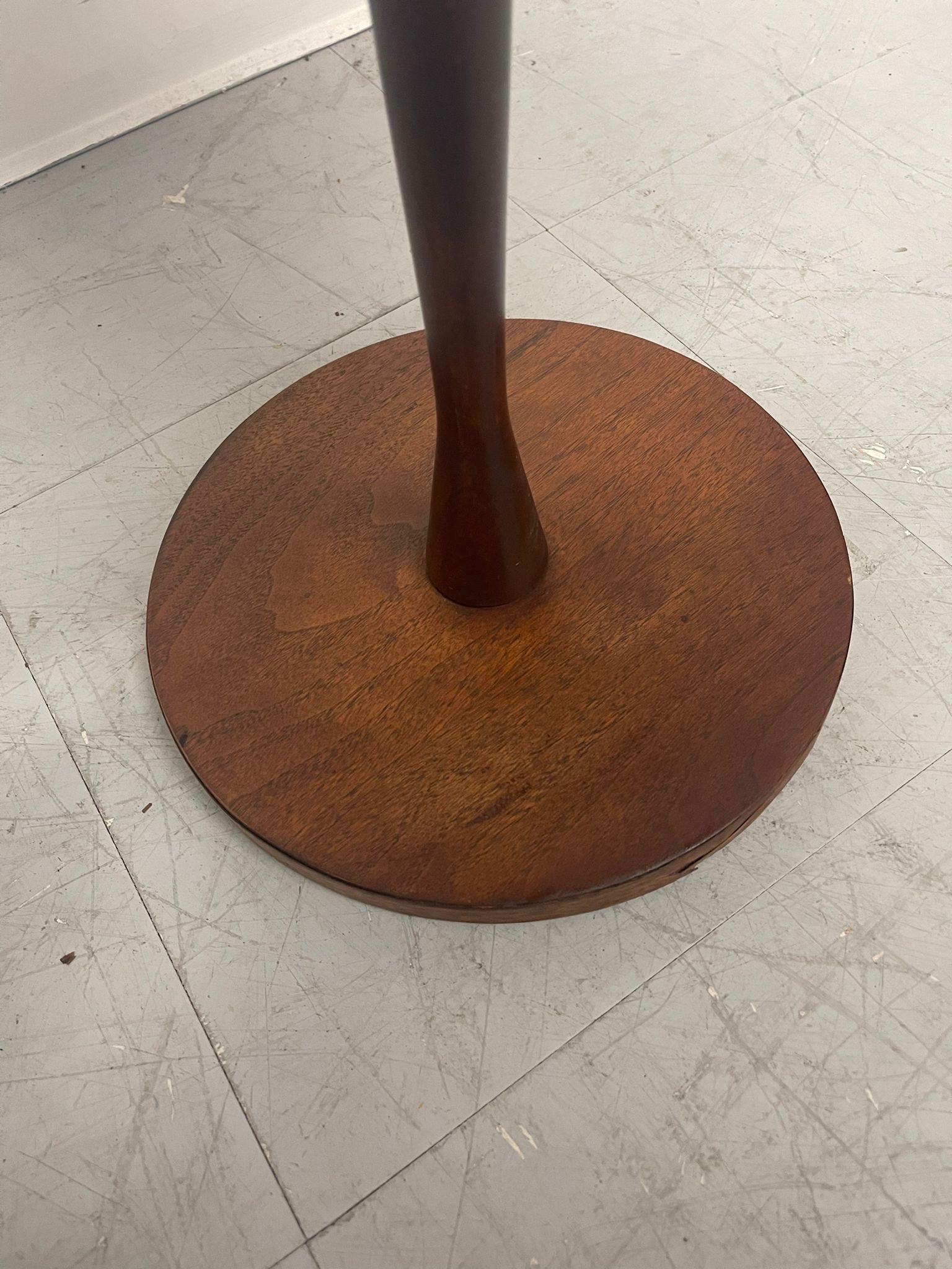 Late 20th Century Vintage Mid Century Modern Atomic Circular Accent Side Table For Sale