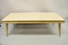 Vintage Mid Century Modern Atomic Era Laminate & Wood Coffee Table Set - 3 pcs