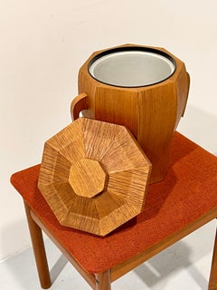 Vintage Mid-Century Modern Atomic Teak Ice Bucket
