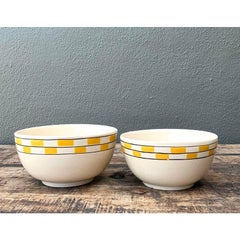 Vintage Mid-Century Modern Bakelite Ceramic Bowls - Set of 2