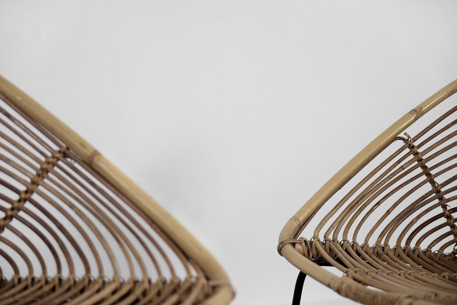 Chaises en bambou vintage modernes mi-siècle, années 1960, lot de 2 en vente 3