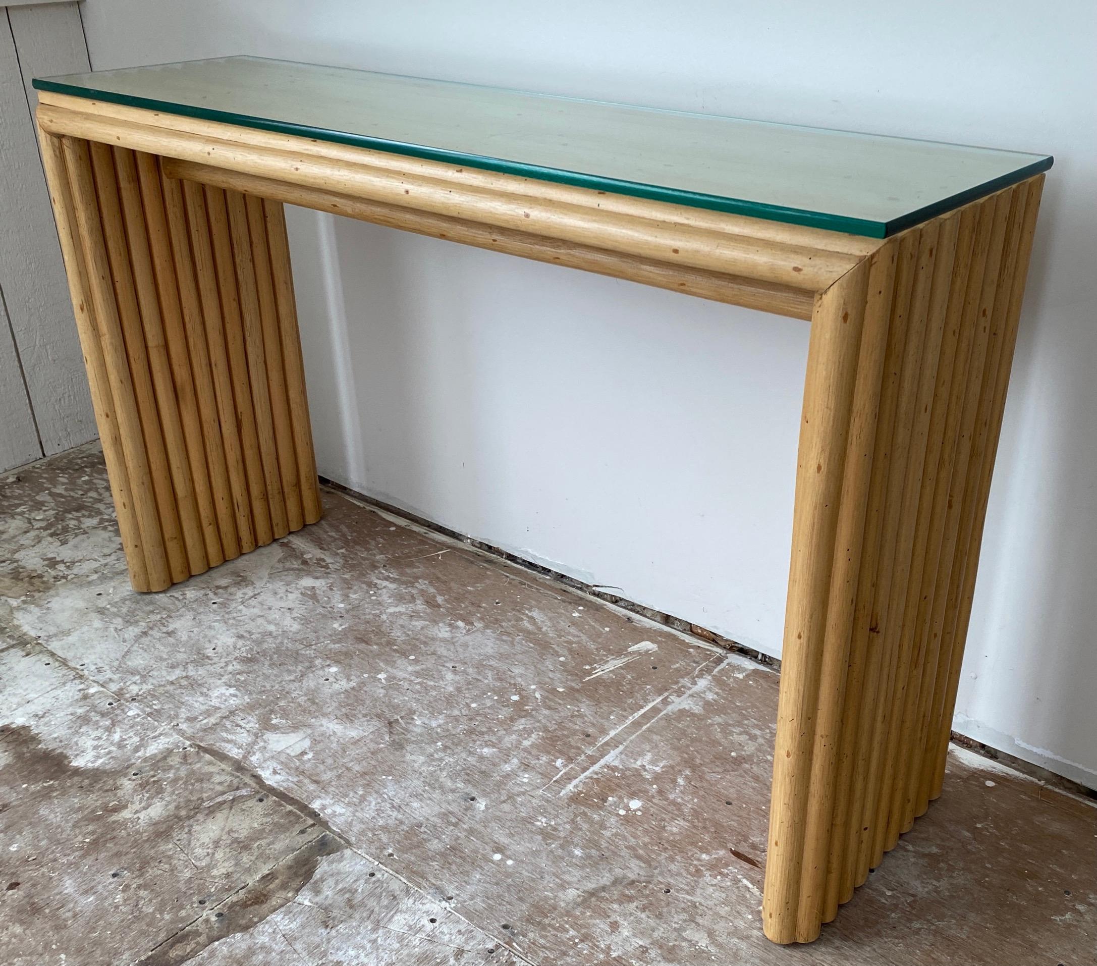 vintage mid century console table