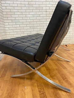 Vintage Mid Century Modern Barcelona Style Loveseat Sofa