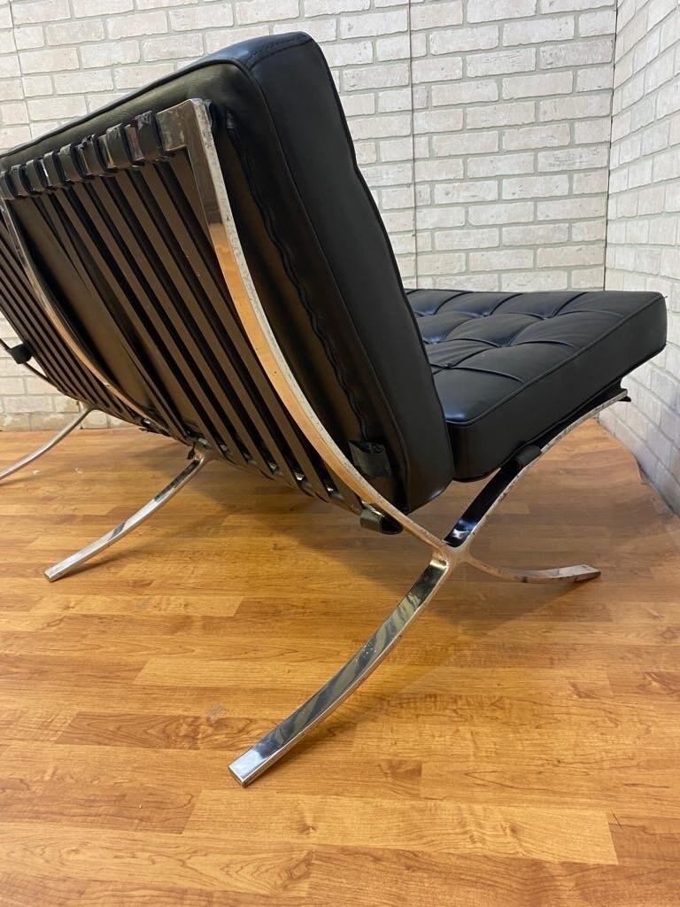 Vintage Mid Century Modern Barcelona Style Loveseat Sofa 2