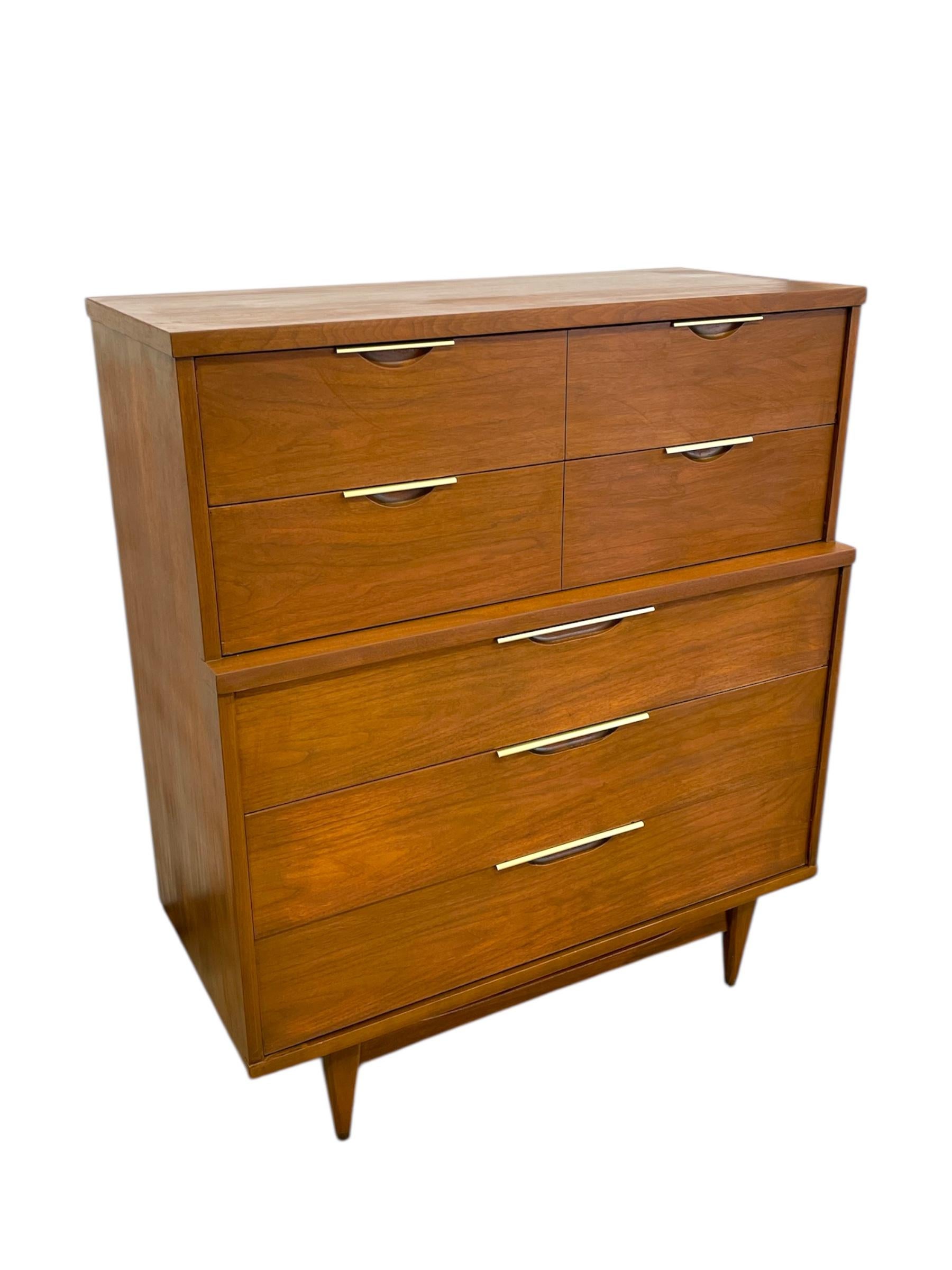 Vintage Mid Century Modern Bedroom Dresser Set -Kent Coffey Tableau Collection For Sale 3