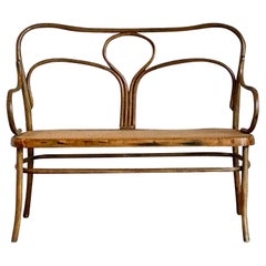Banco de madera curvada Vintage Mid-Century Modern After Thonet