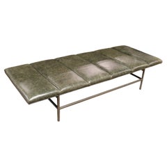 Vintage Mid-Century Modern Bernhardt Metal & Leather Ardmore Bench