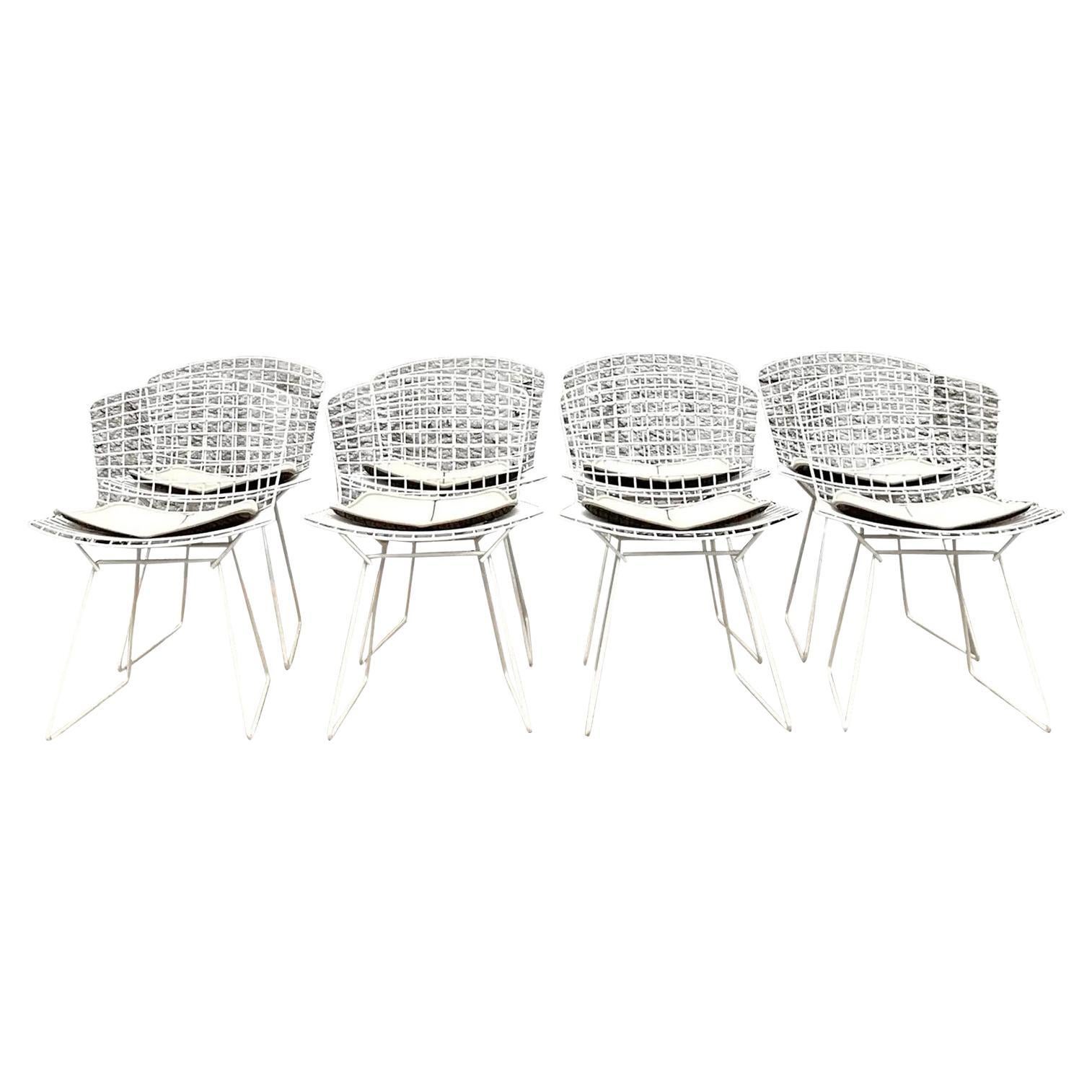 Vintage Mid-Century Modern Bertoia for Knoll Wire Chairs - Set of 8