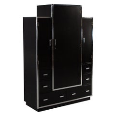 Vintage Mid-Century Modern Black Bar Cabinet by Heal’s