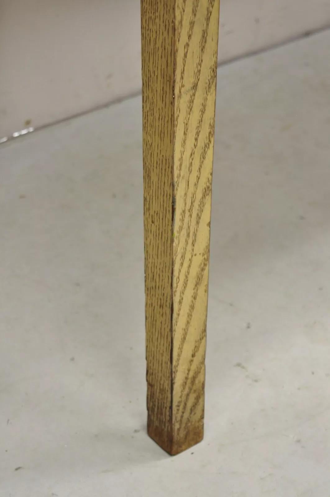Vintage Mid Century Modern Bleached Mahogany Long Narrow Dining Potting Table (table à manger étroite) en vente 4