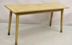 Vintage Mid Century Modern Bleached Mahogany Long Narrow Dining Potting Table