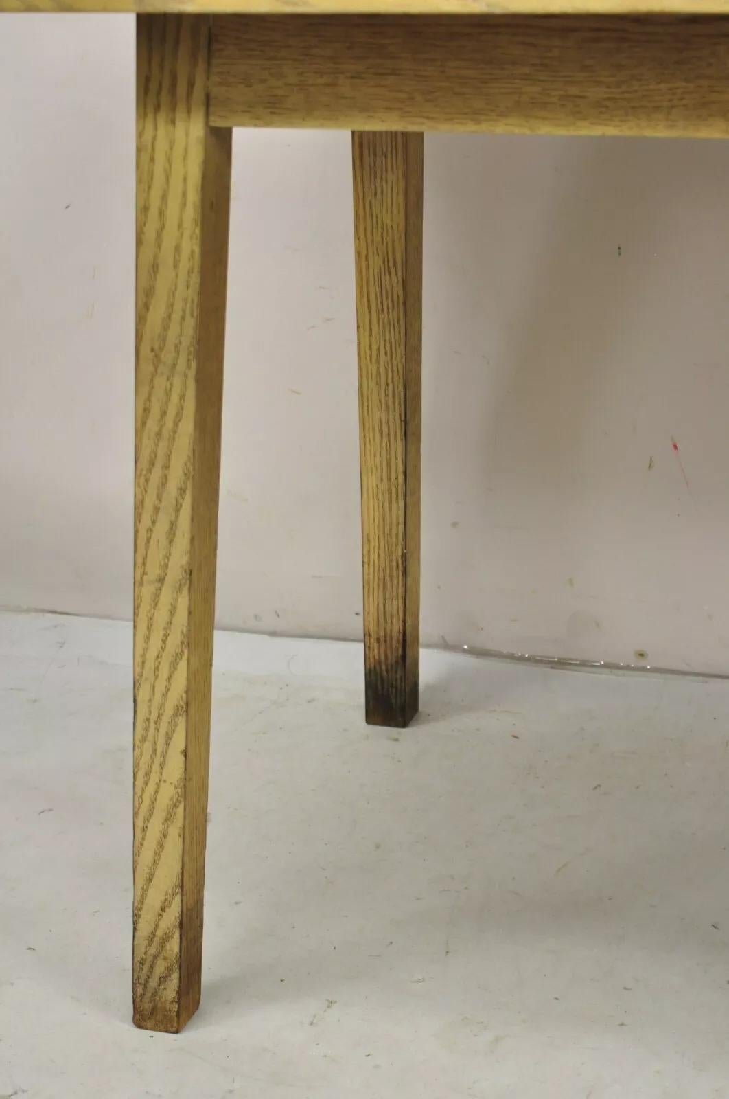 Inconnu Vintage Mid Century Modern Bleached Mahogany Long Narrow Dining Potting Table (table à manger étroite) en vente