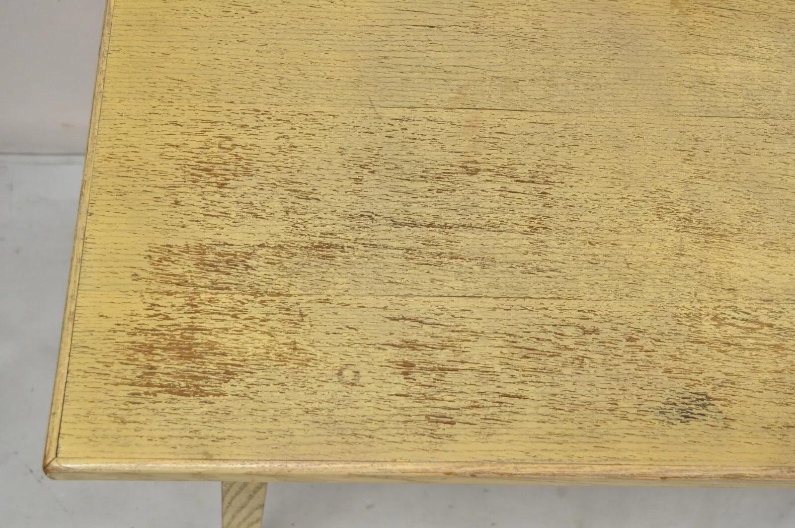 Vintage Mid Century Modern Bleached Mahogany Long Narrow Dining Potting Table (table à manger étroite) Bon état - En vente à Philadelphia, PA