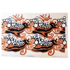 Retro Mid-Century Modern “Bogle” Textile by Alleniana Design (1973)