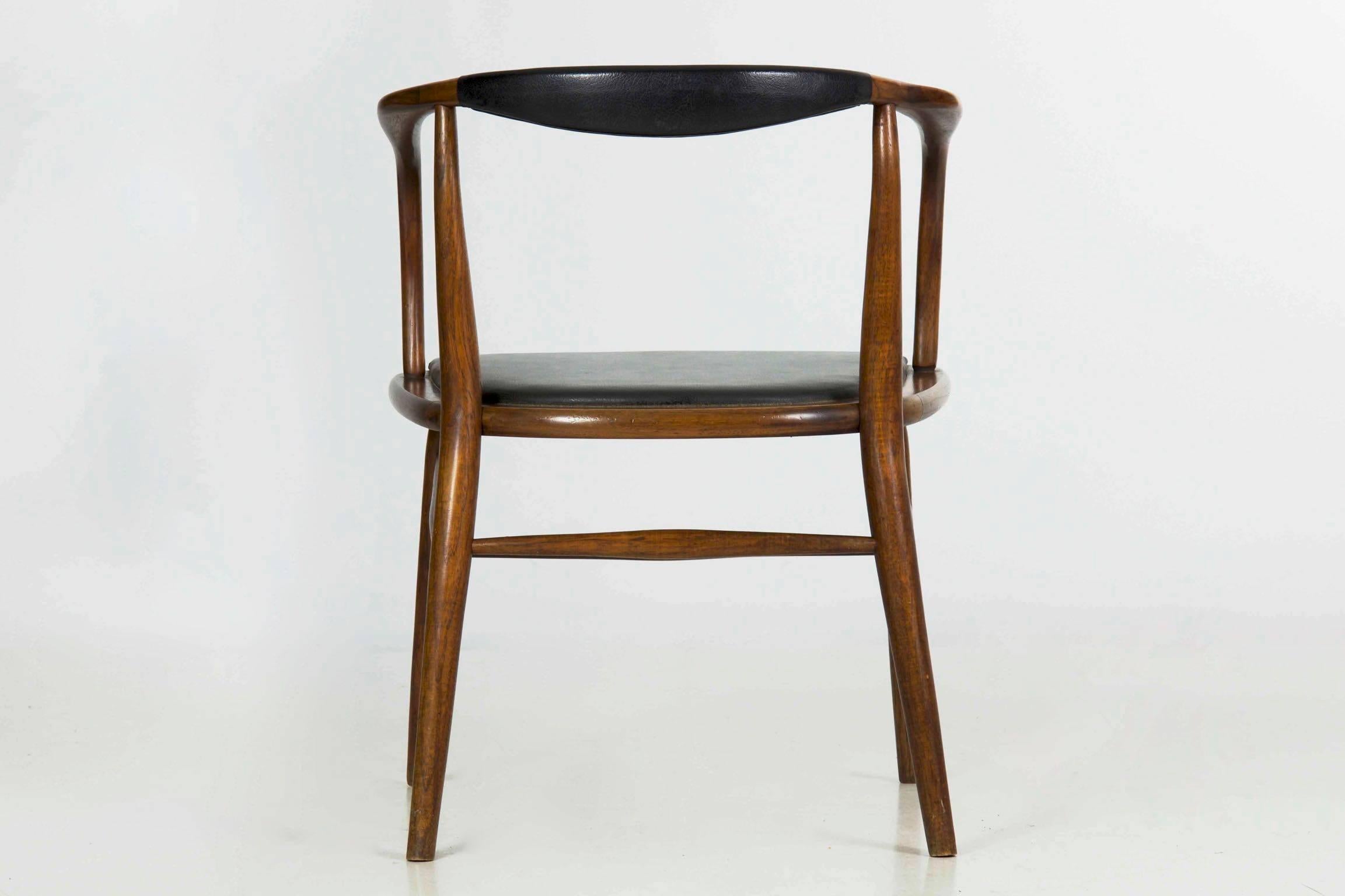 Milieu du XXe siècle Fauteuil en bois courbé Boling Chair Co.:: circa 1958