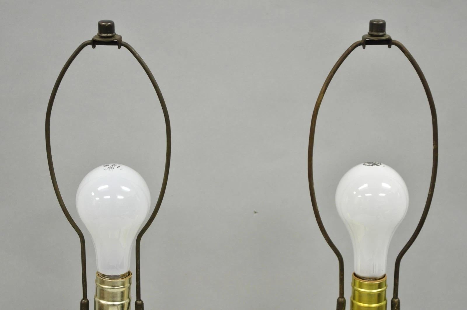 Vintage Mid Century Modern Bowling Pin Man Cave Game Room Table Lamps - a Pair For Sale 3
