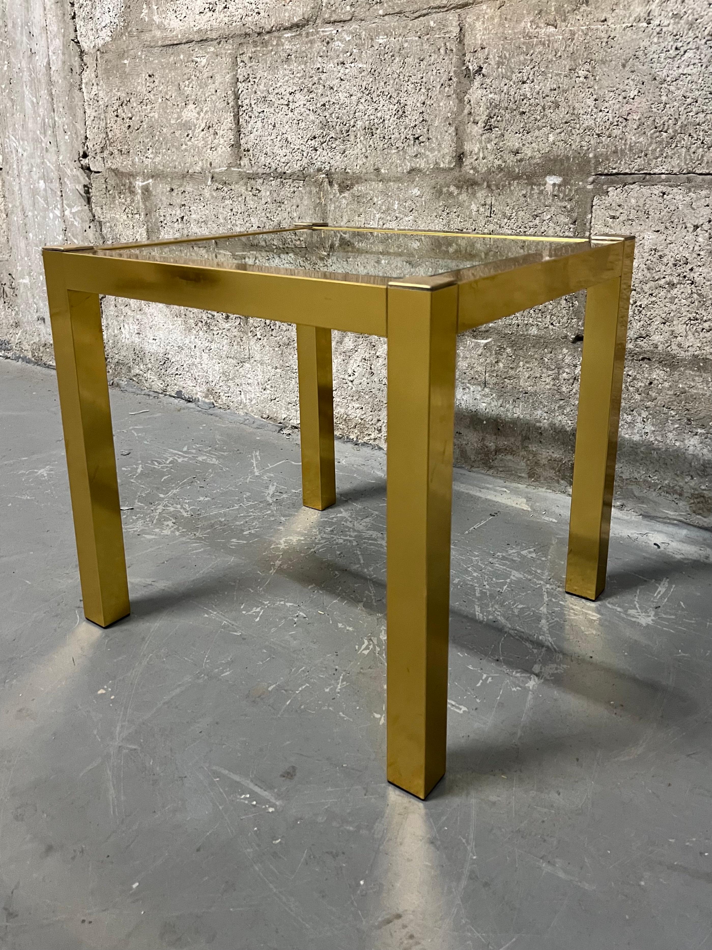 Vintage Mid Century Modern Brass Anodized Aluminum Nesting Tables. Circa 1960s  For Sale 10