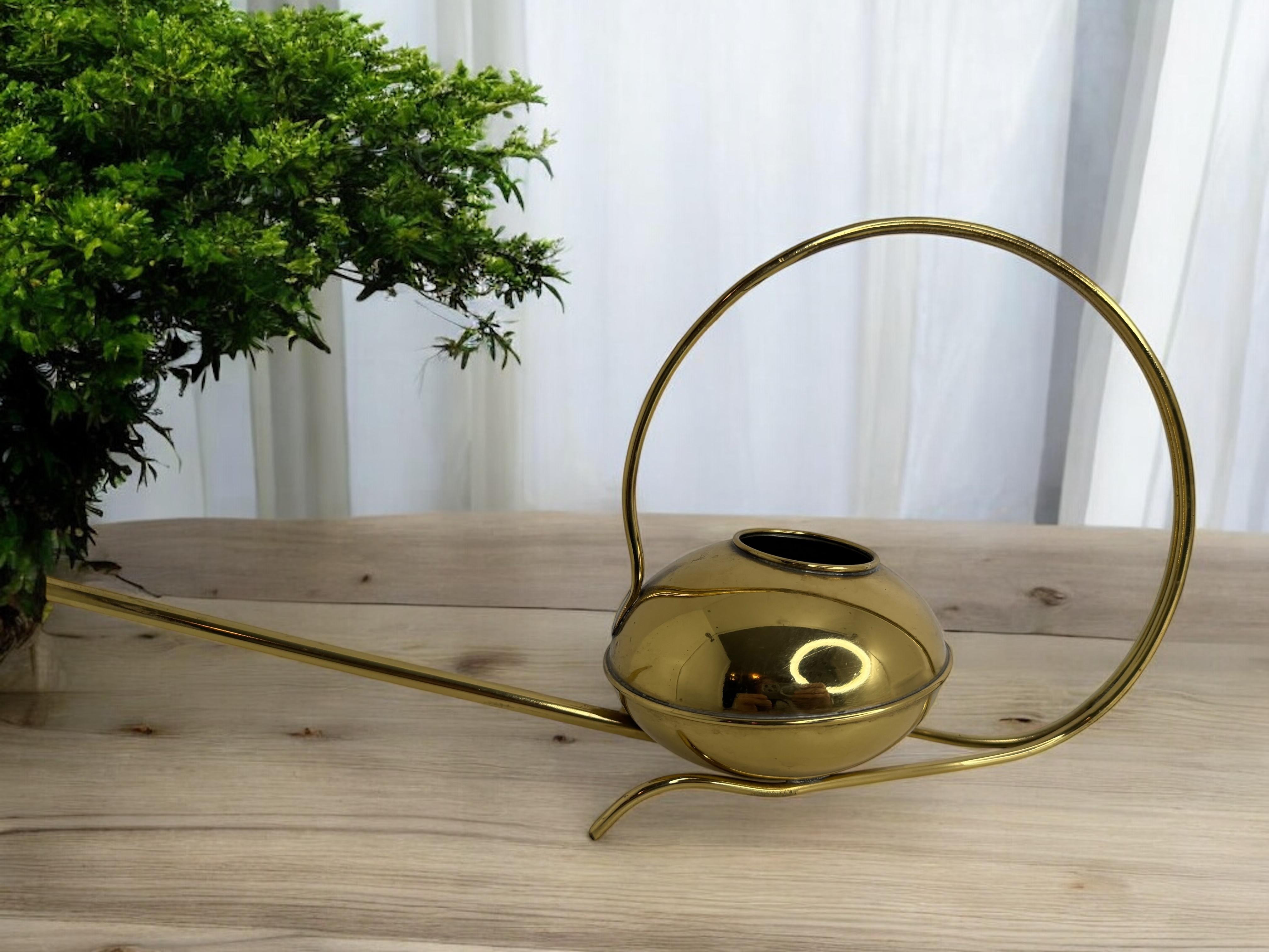 Can d'epoca in ottone per bonsai della metà del secolo scorso con beccuccio lungo, anni '60 in vendita 4