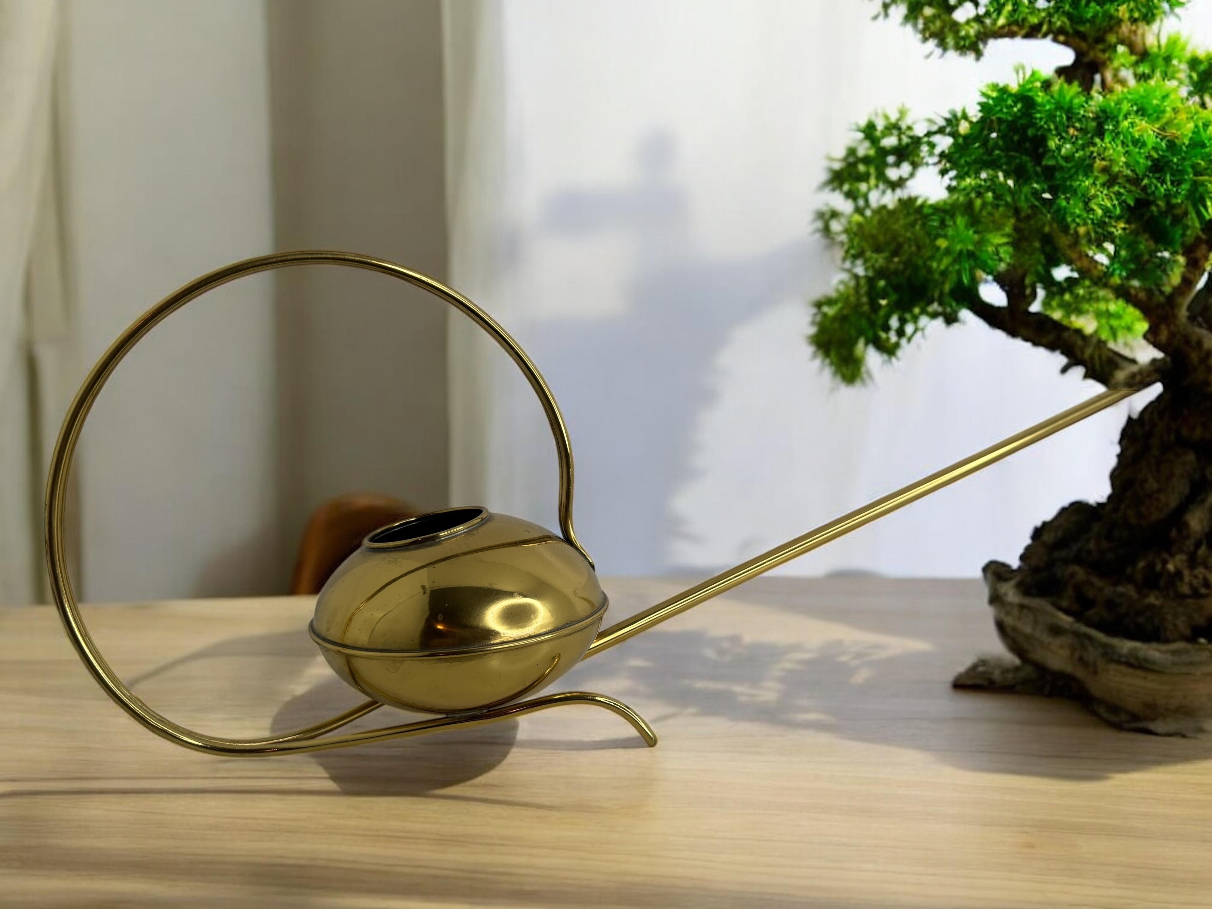 Can d'epoca in ottone per bonsai della metà del secolo scorso con beccuccio lungo, anni '60 in vendita 5