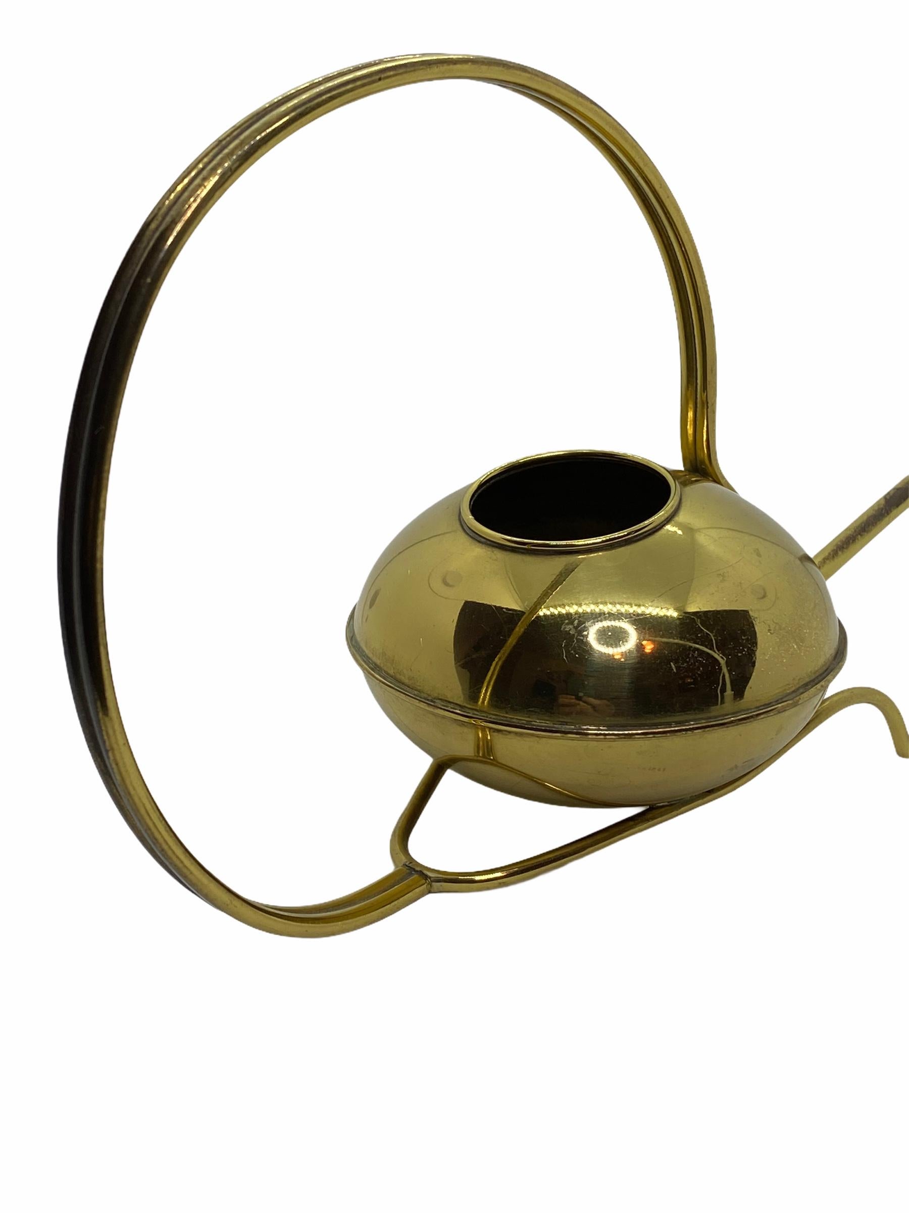 Hand-Crafted Vintage Mid-Century Modern Brass Bonsai Watering Can with Long Spout, 1960s For Sale