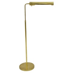 Vintage Mid Century Modern Brass Casella Style Adjustable Tubular Floor Lamp