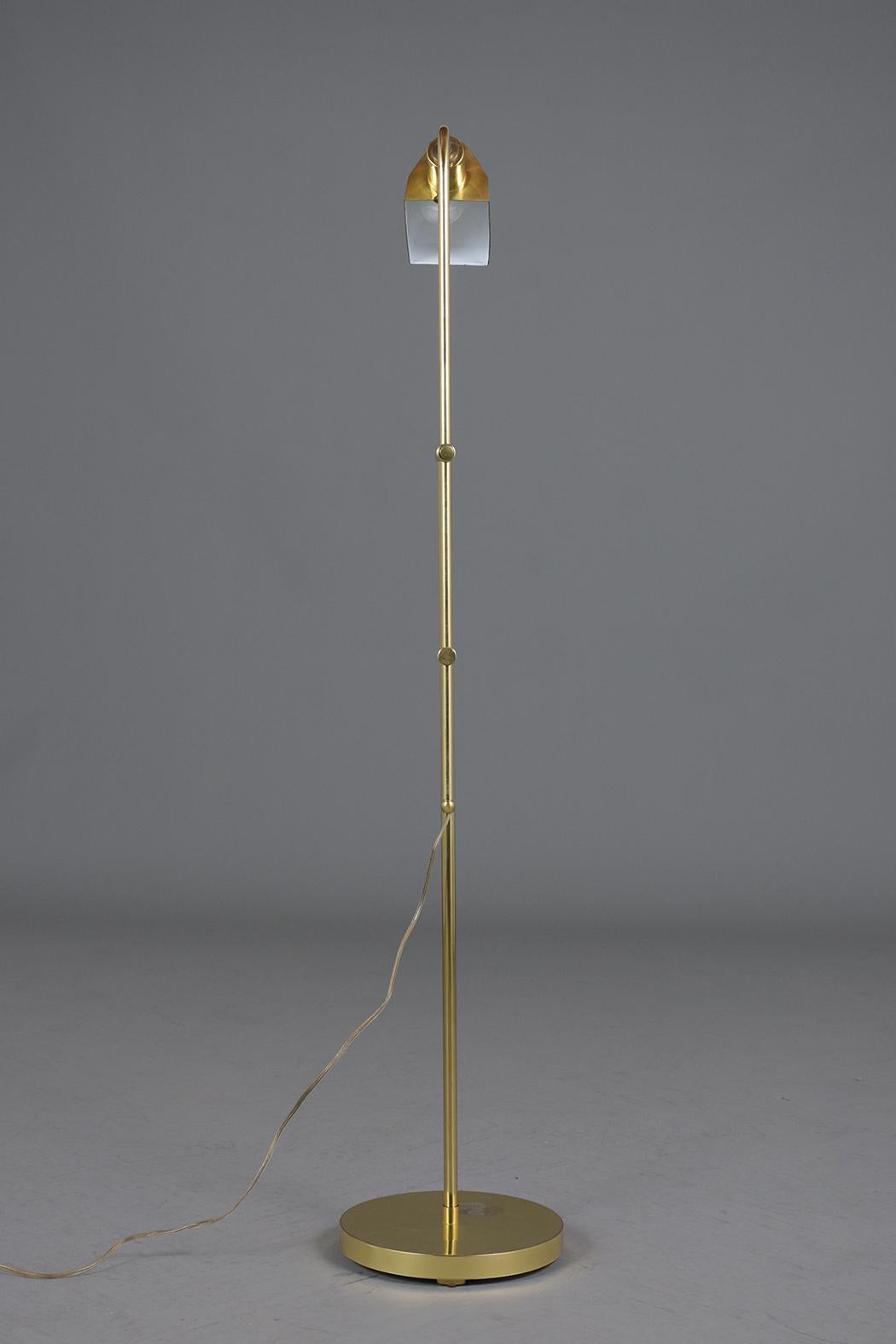 Vintage Brass Mid-Century Modern Adjustable Floor Lamp 5