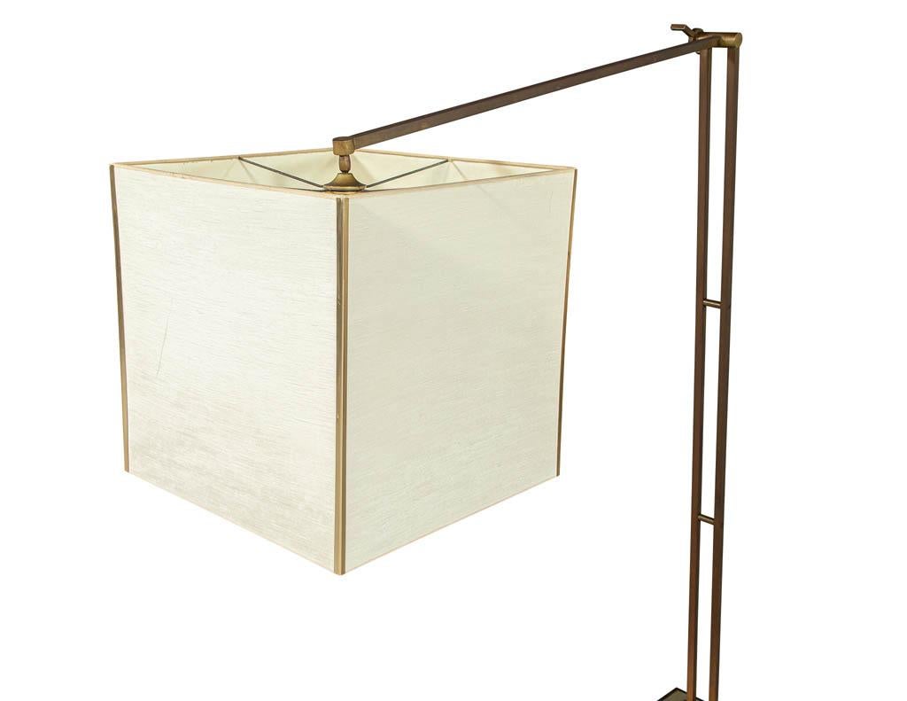 French Vintage Mid-Century Modern Brass Floor Lamp