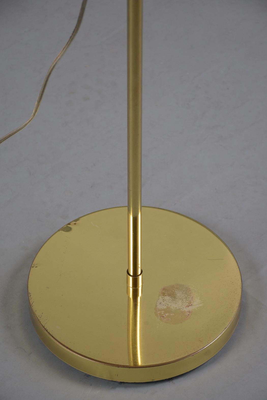 Vintage Brass Mid-Century Modern Adjustable Floor Lamp 1