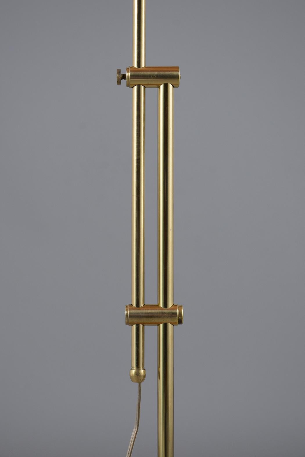 Metal Vintage Brass Mid-Century Modern Adjustable Floor Lamp