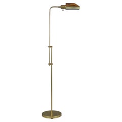 Vintage Brass Mid-Century Modern Adjustable Floor Lamp