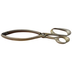 Vintage Mid-Century Modern Brass Ice Cube Tongs Scissor