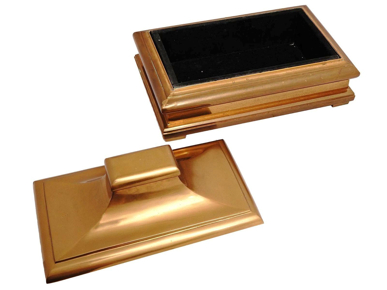 Vintage Mid-Century Modern Brass Jewelry Box from Chapman For Sale 1