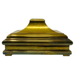 Vintage Mid-Century Modern Brass Jewelry Box from Chapman