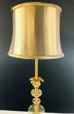 Lampe de palmier en laiton, Vintage Mid-Century Modern