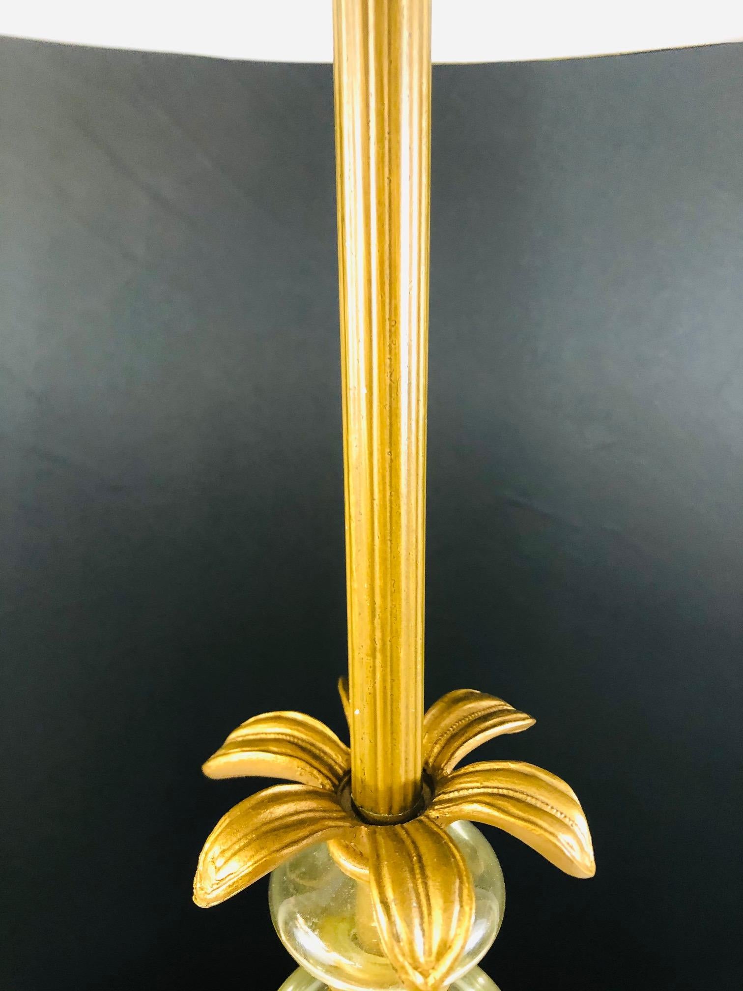 Vintage Mid-Century Modern Brass Palm Tree Lamp For Sale 1