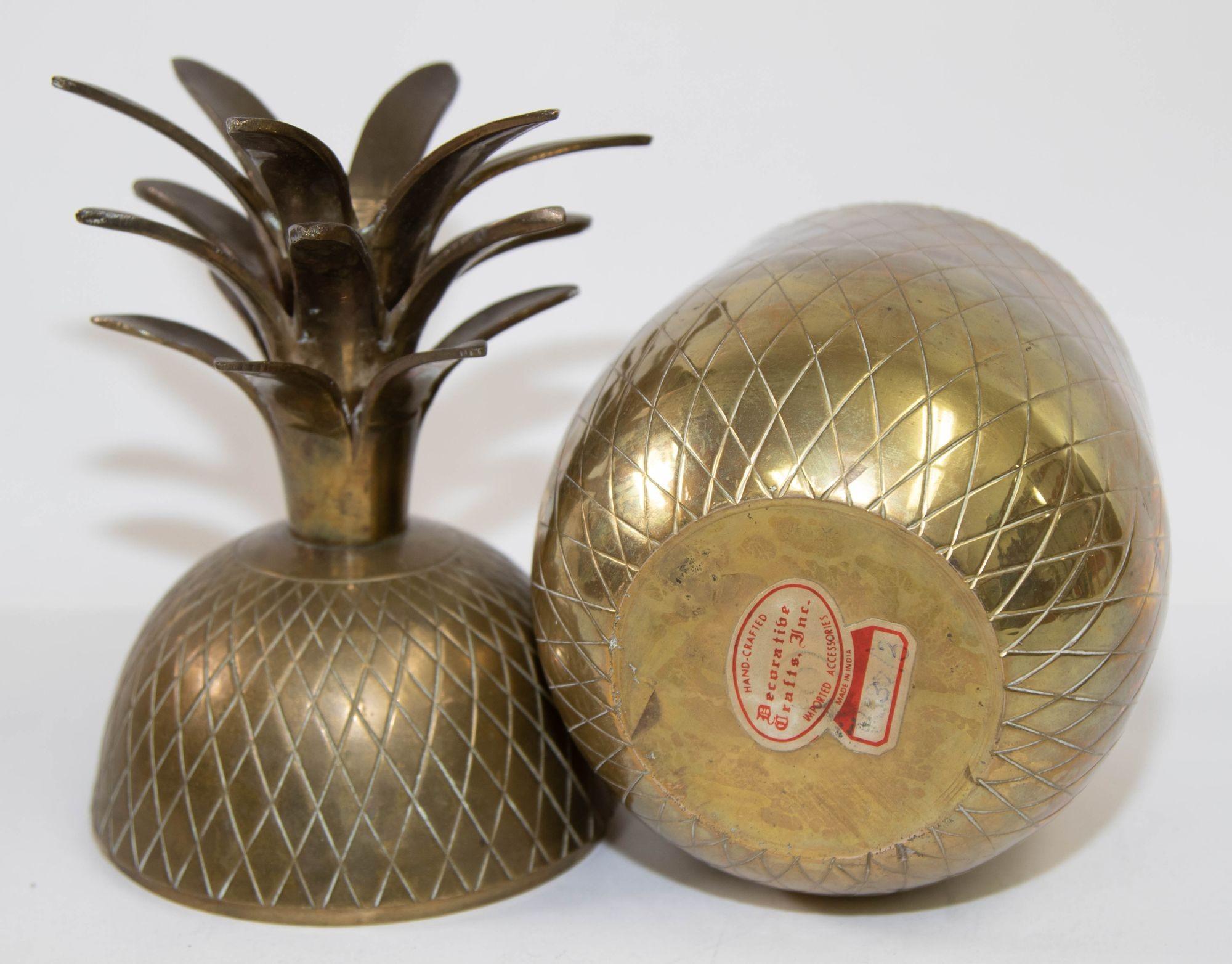 Vintage Mid-Century Modern Brass Pineapple Ice Bucket 6