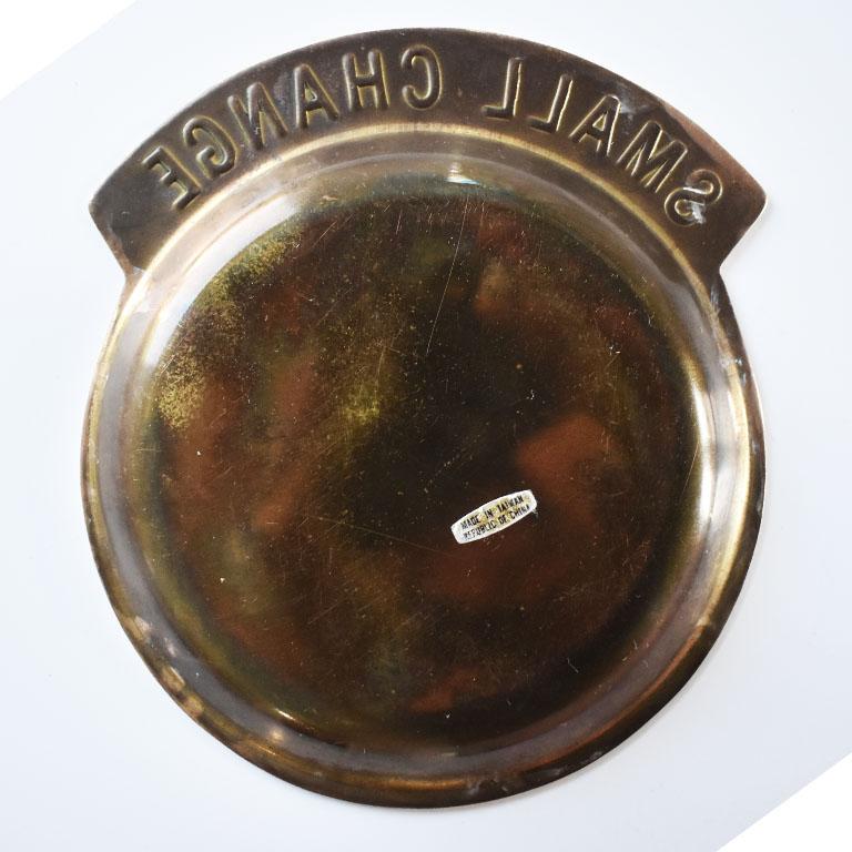 Vintage Mid Century Modern Brass Small Change oder Trinket Dish im Zustand „Gut“ im Angebot in Oklahoma City, OK