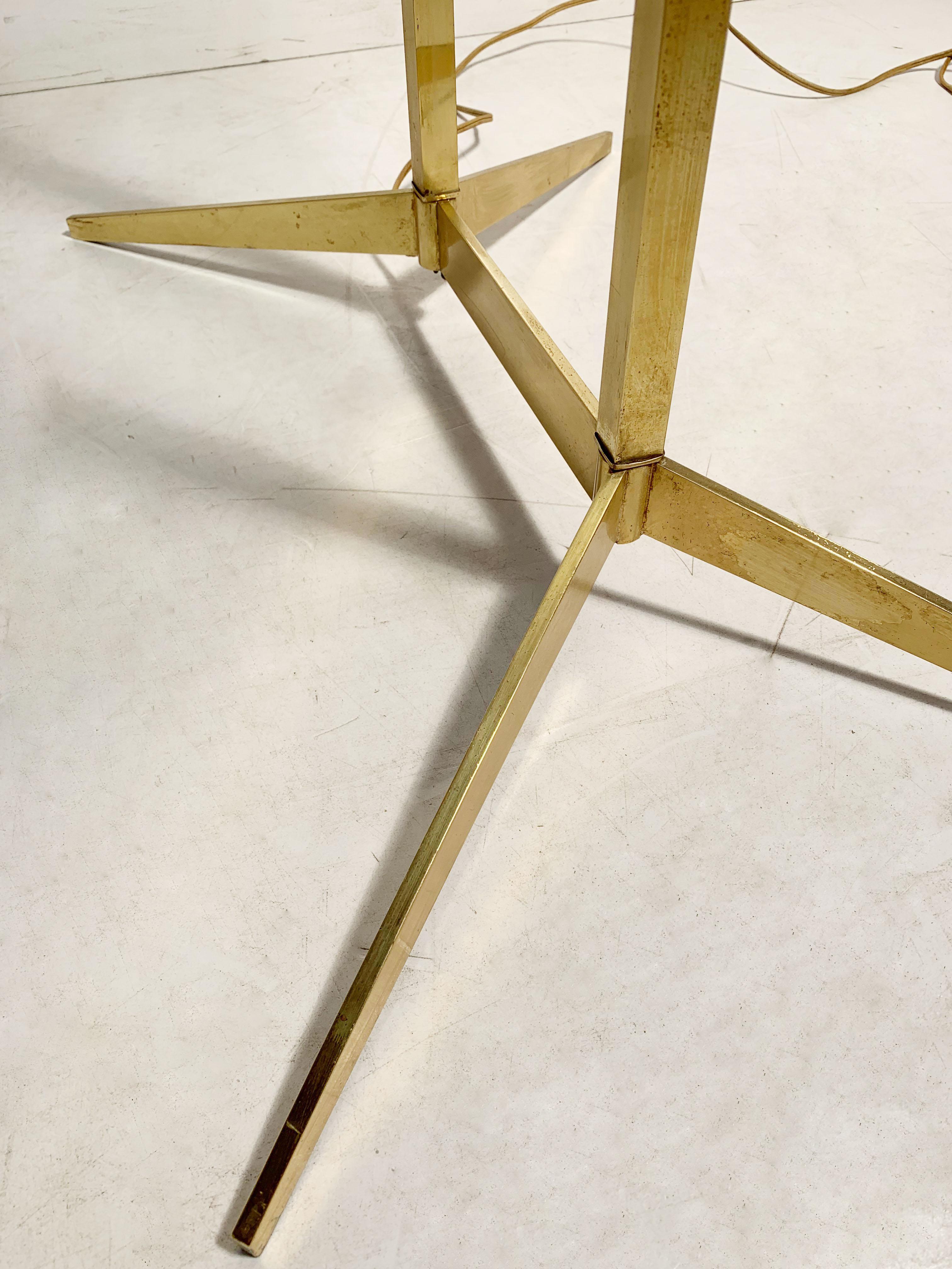 Vintage Mid-Century Modern Brass Table Floor Lamp attributed to Stiffel 2