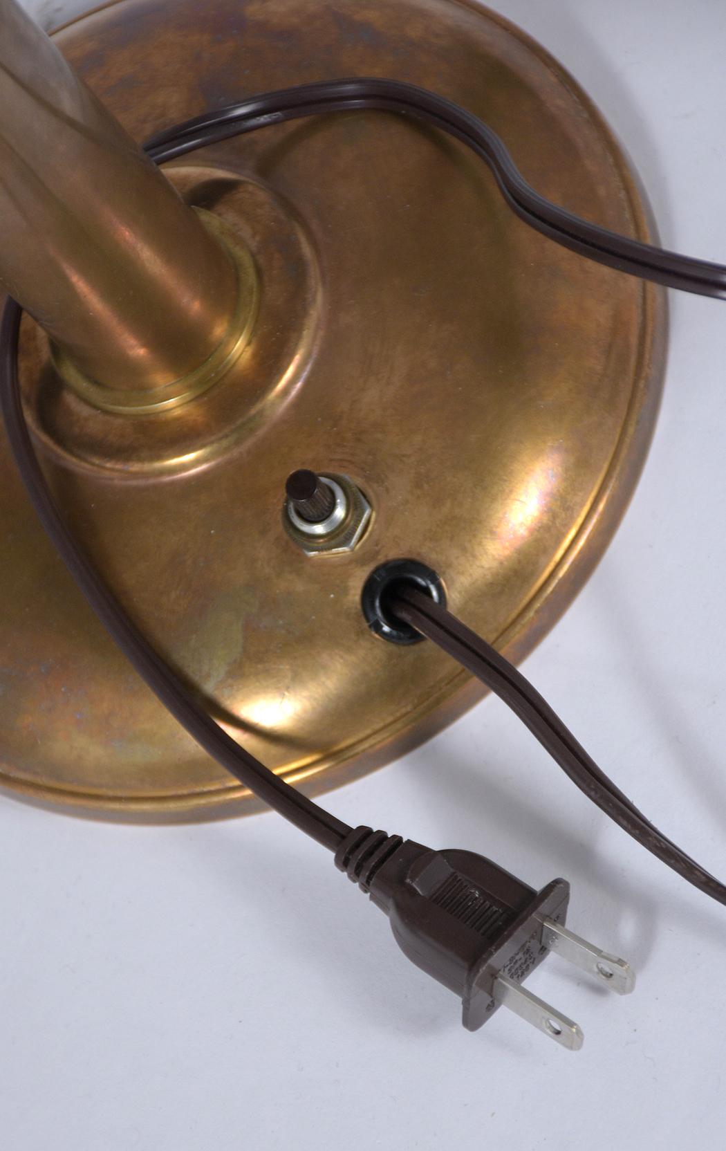 Brass 1970's Mid-Century Modern Copper Table Lamp For Sale