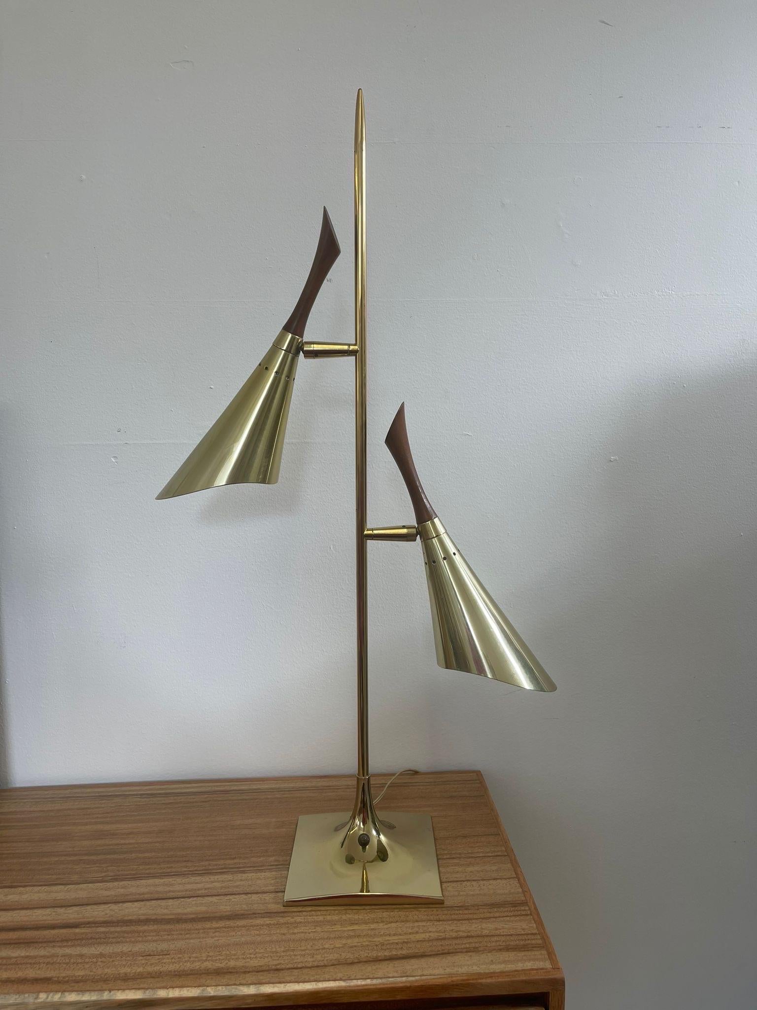 Mid-Century Modern Lampe Atomique Vintage Mid Century Modern Brass Tone en vente