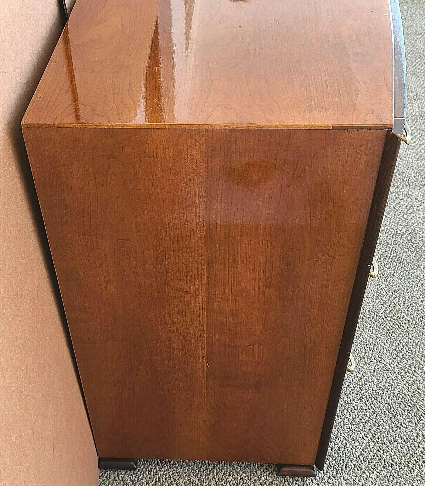 Vintage Mid-Century Modern Briar Burl Wood Dresser by Hickory White For Sale 1