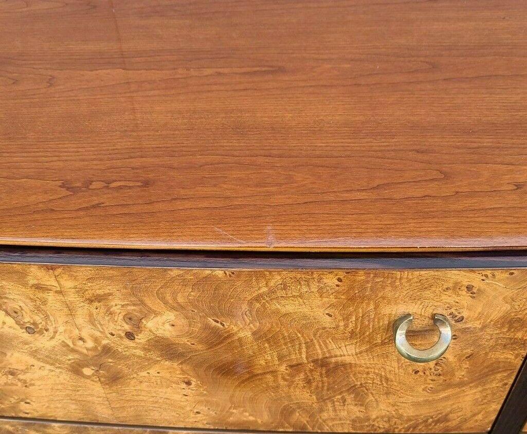Vintage Mid-Century Modern Briar Burl Wood Dresser by Hickory White For Sale 5