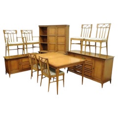 Vintage Mid Century Modern Broyhill Premier Walnut Invitation Dining Set - 10 Pc