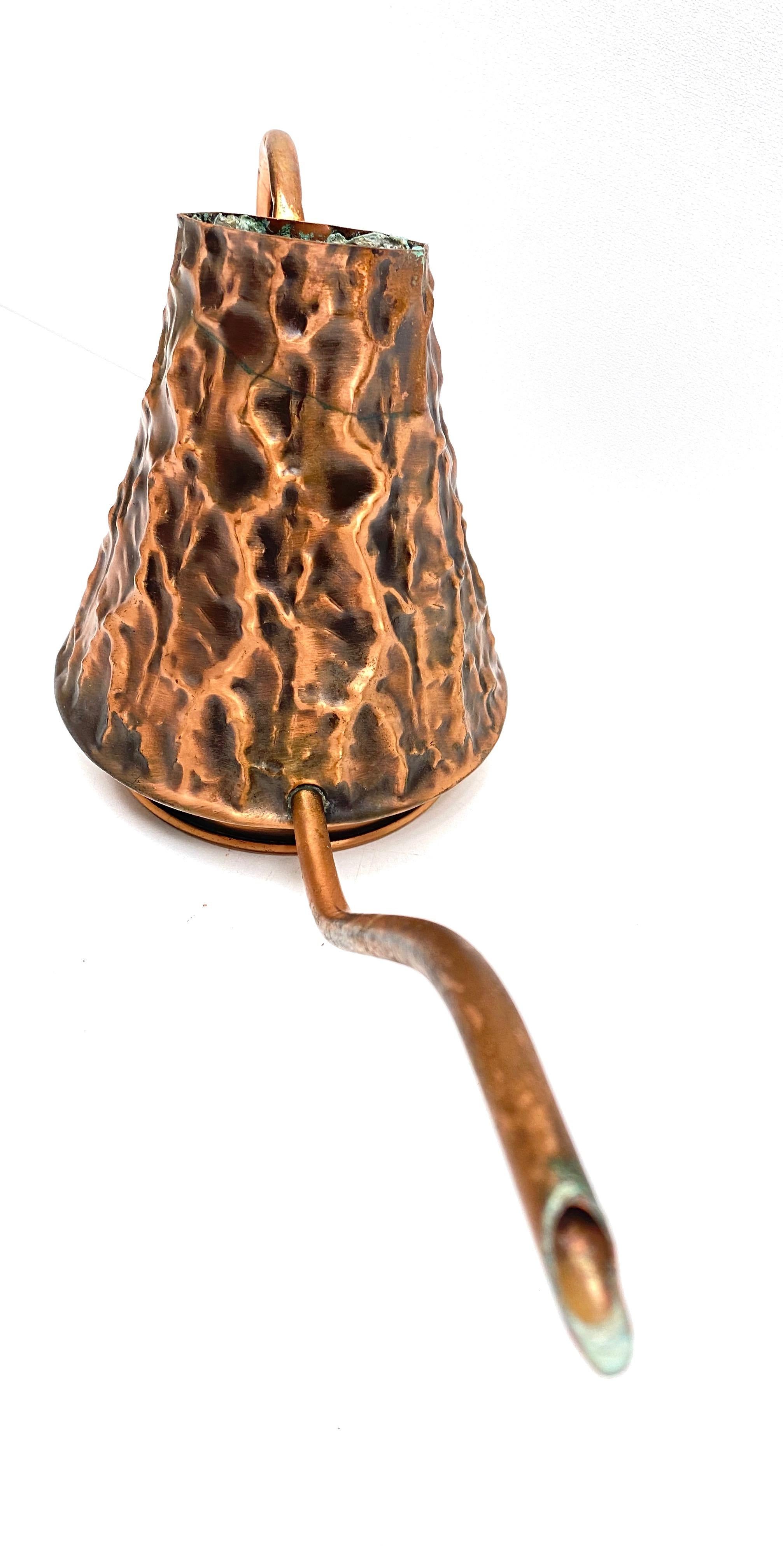 German Vintage Mid-Century Modern Brutalist Copper Watering Can, 1960s