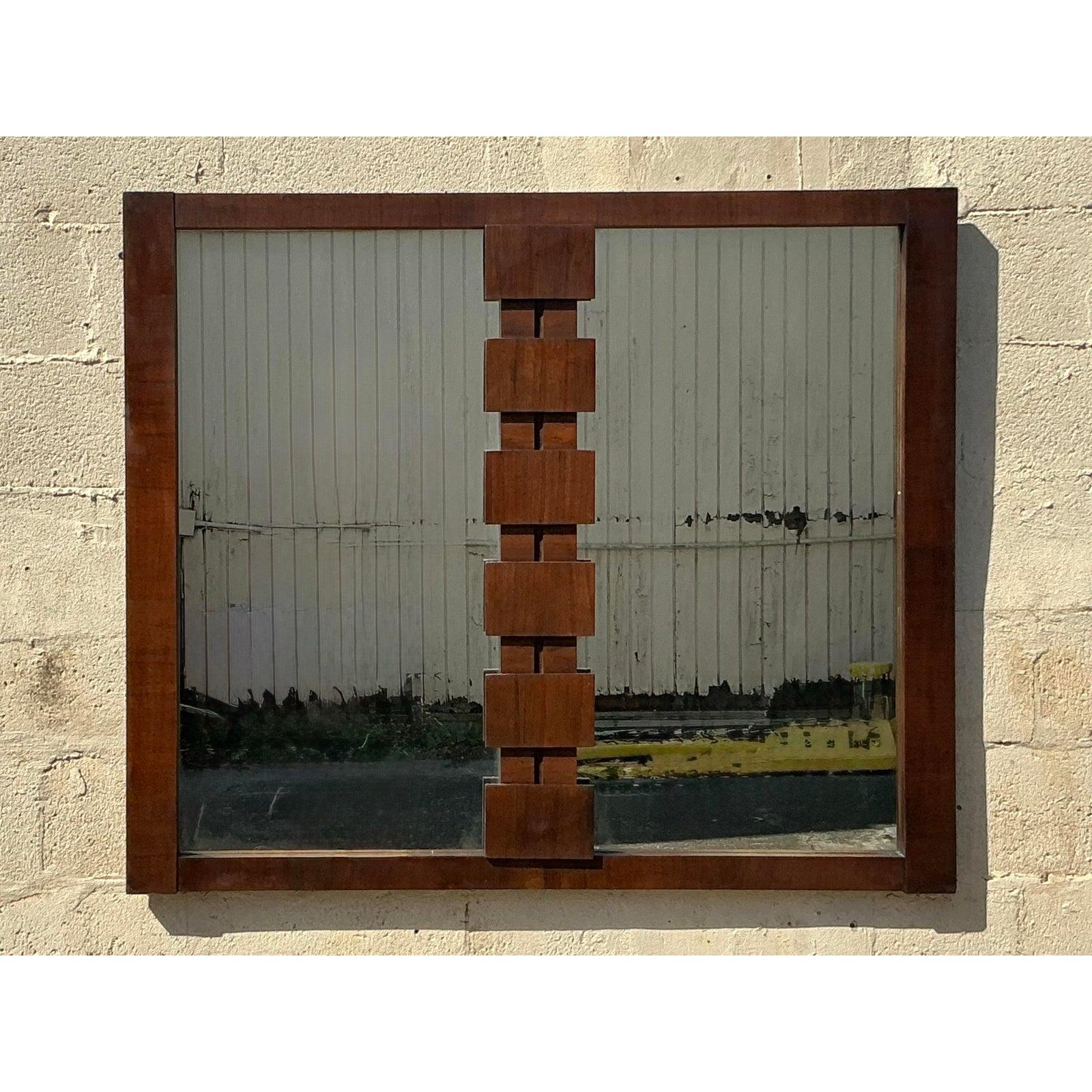 Miroir brutaliste moderne du milieu du siècle dernier en vente 1