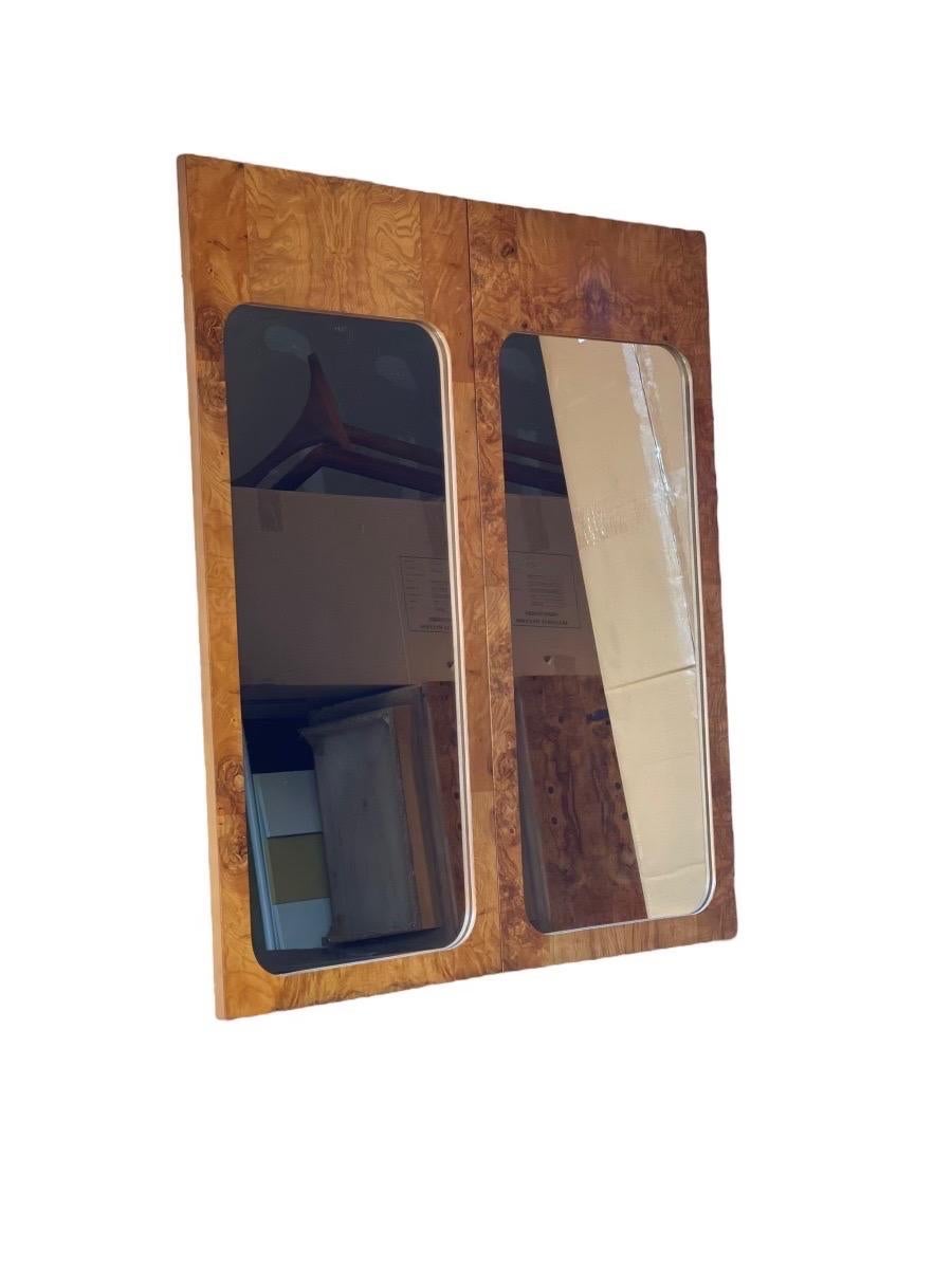 Vintage Mid-Century Modern Burl wood Mirror by Lane Set of 2

Dimensions. 21 1/2 W ; 1 D ; 47 H.
