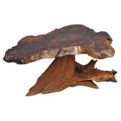 Vintage Mid Century Modern Burl Wood Slab Driftwood Sculptural Coffee Table Vintage Mid Century Modern Burl Wood Slab Driftwood Sculptural Coffee Table