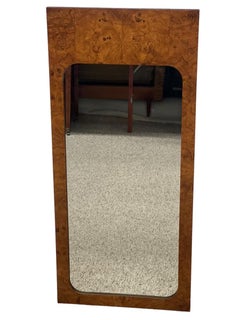 Vintage Mid Century Modern  Burl Wood Wall Mirror by Milo Baughman for Lane1970s