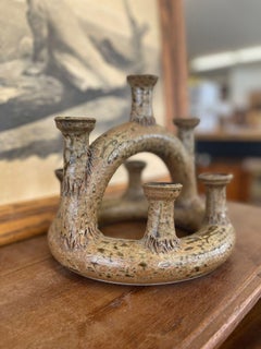 Candelabro vintage della metà del secolo scorso realizzato a mano